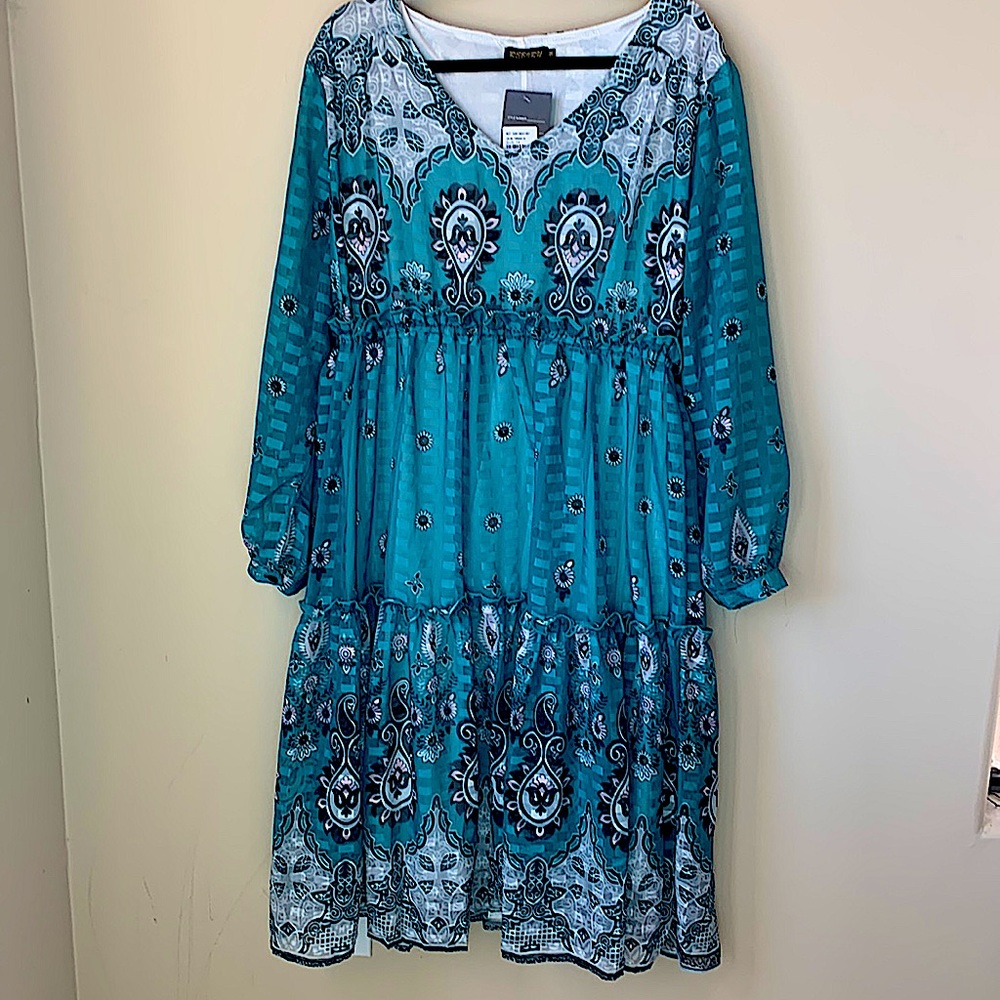 NWT Boho blue dress!